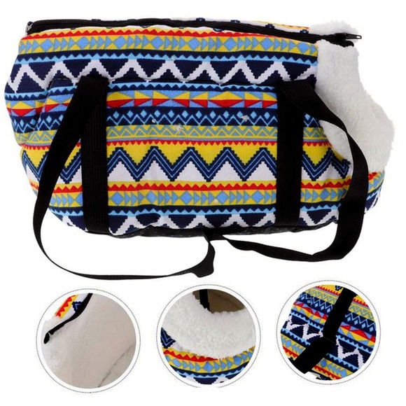 Fleece Lined Small Pet Carrier New - Picture 3 of 5